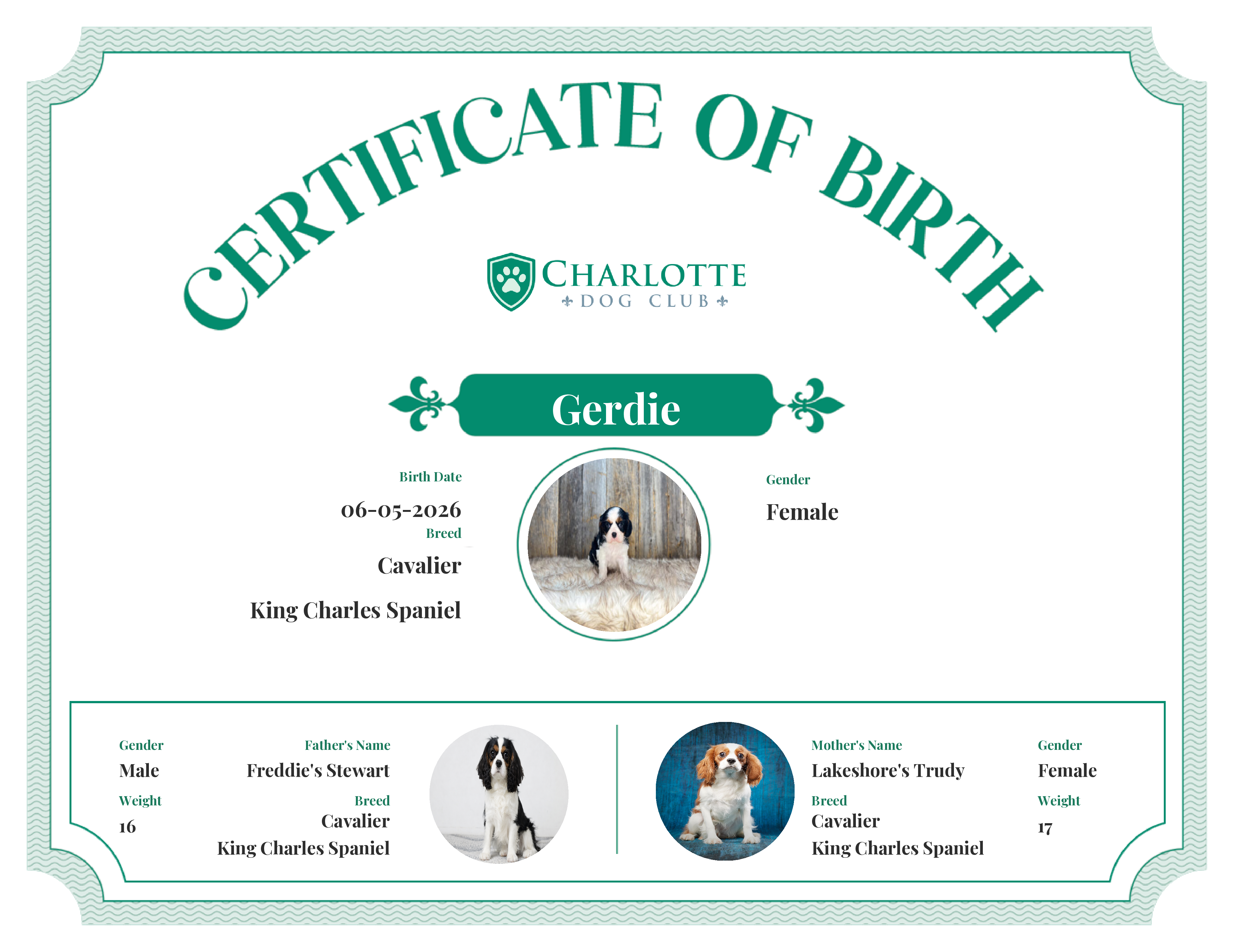 Gerdie's Birth Certificate