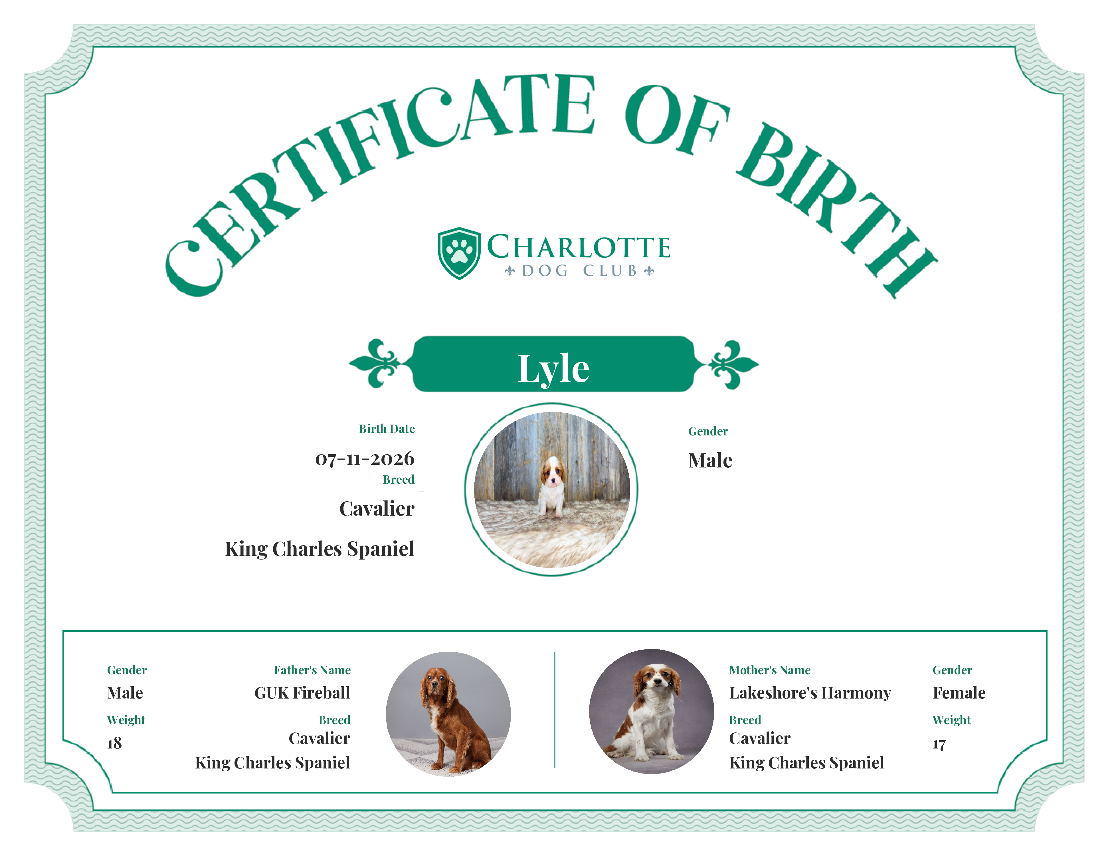 Lyle's Birth Certificate
