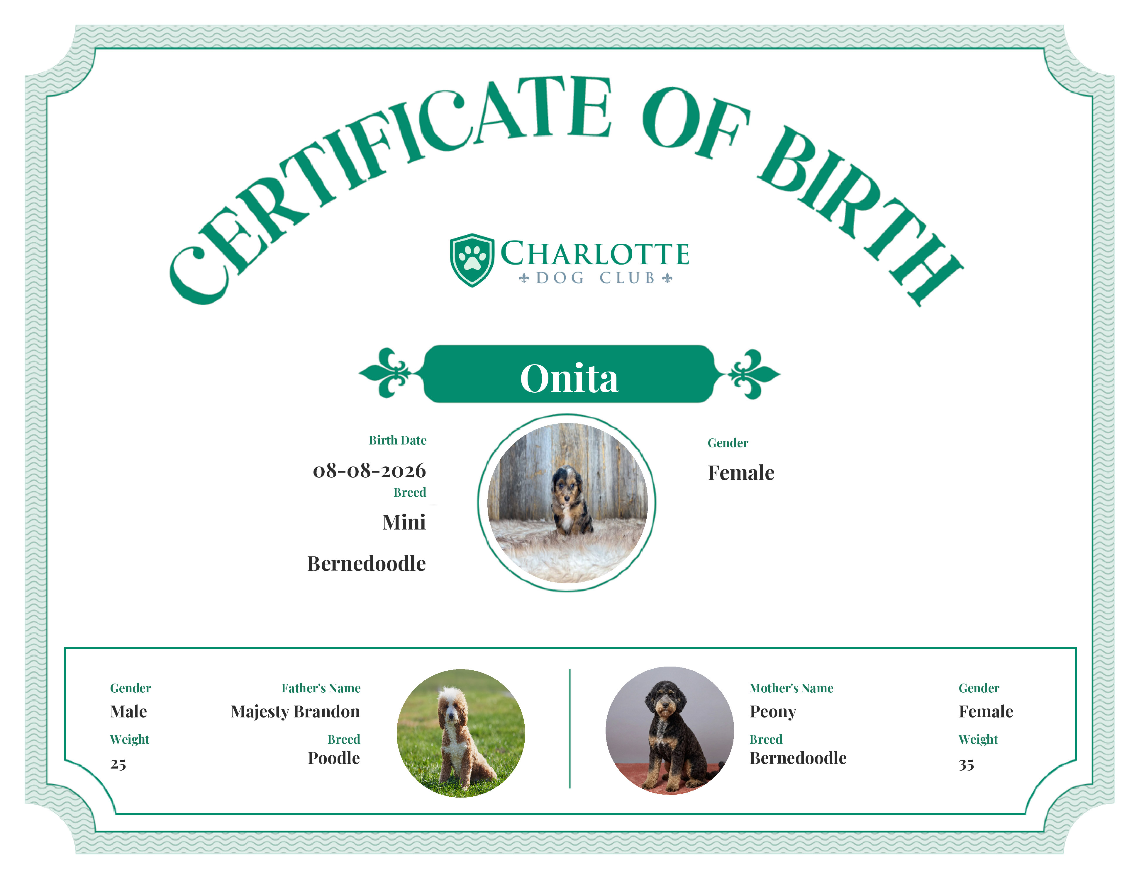 Onita's Birth Certificate