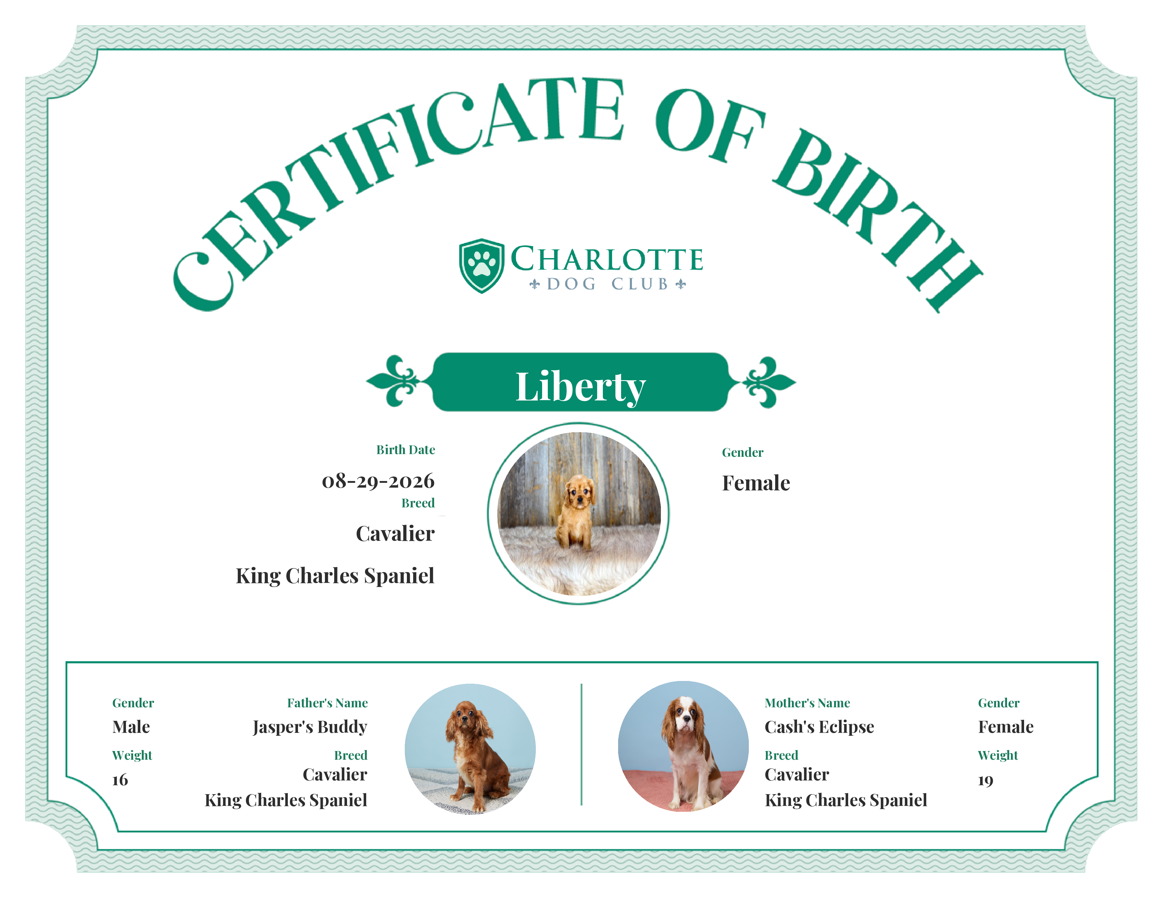 Liberty's Birth Certificate